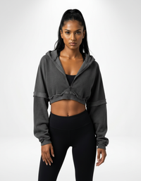 Aura Crop Zip Hoodie