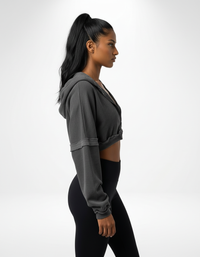 Aura Crop Zip Hoodie
