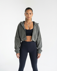 Aura Crop Zip Hoodie