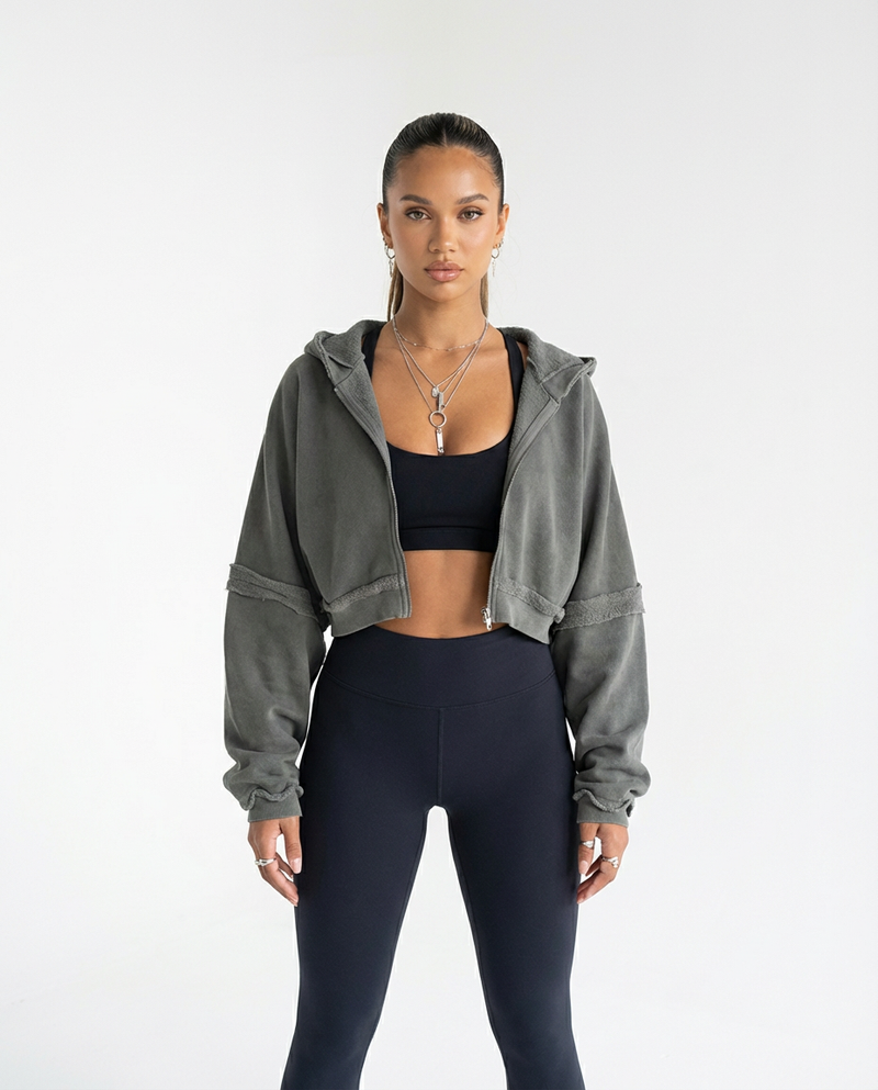 Aura Crop Zip Hoodie